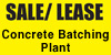 SALE/LEASE - Concrete Batching Plant