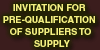 INVITATION FOR PRE-QUALIFICATION OF SUPPLIERS TO SUPPLY PAPERS & BOARDS
