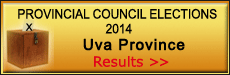 Provincial Council Elections 2014 - Uva
