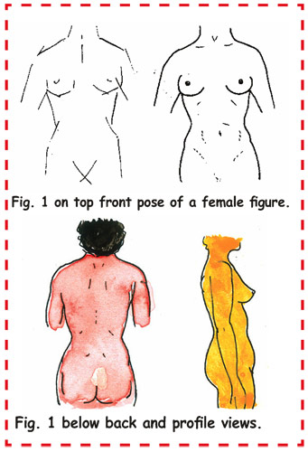 Female Figure Drawing Lesson ( Starting with the Spine ) 