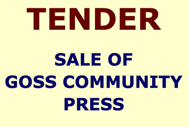 TENDER - Sale of GOSS COMMUNITY PRESS